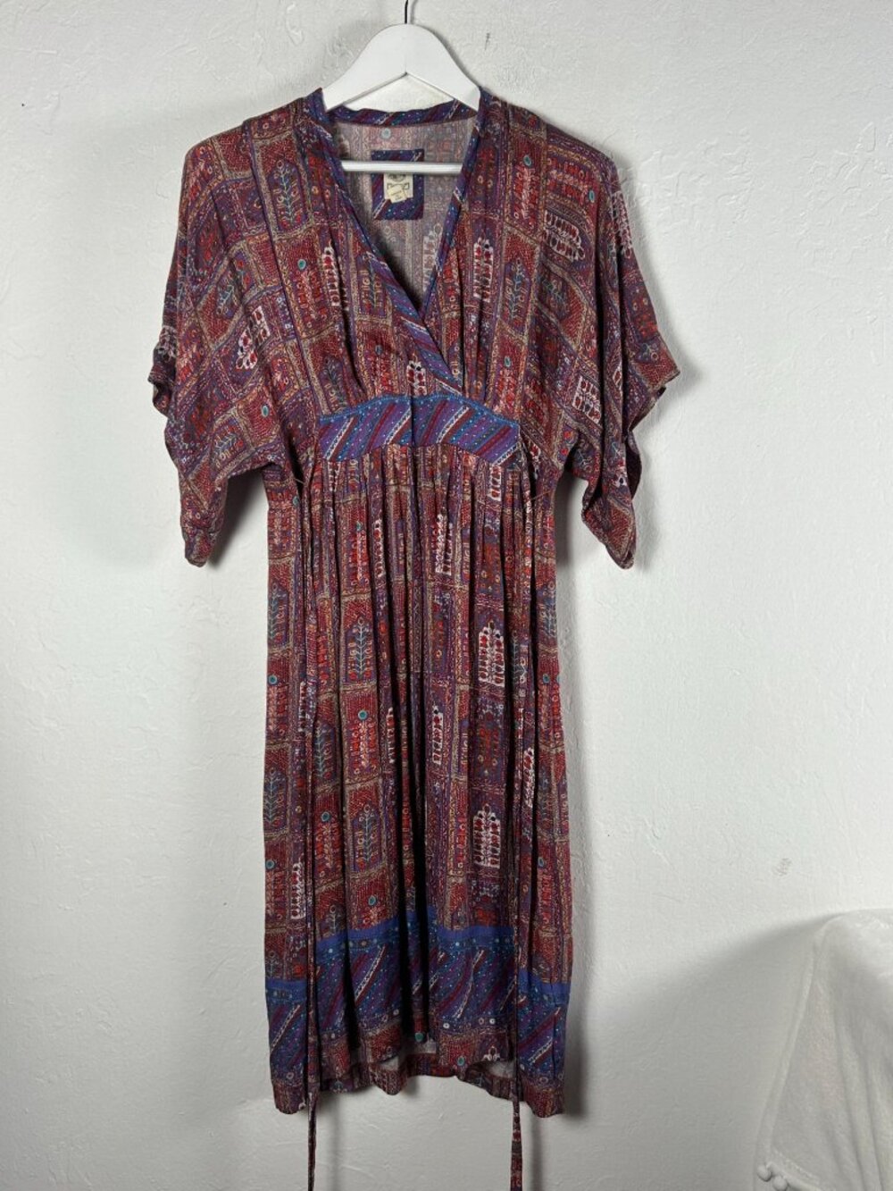 Anthropologie Tiny Womens Omina Mosaic Boho Kimono Sleeve Dress XS Multicolor